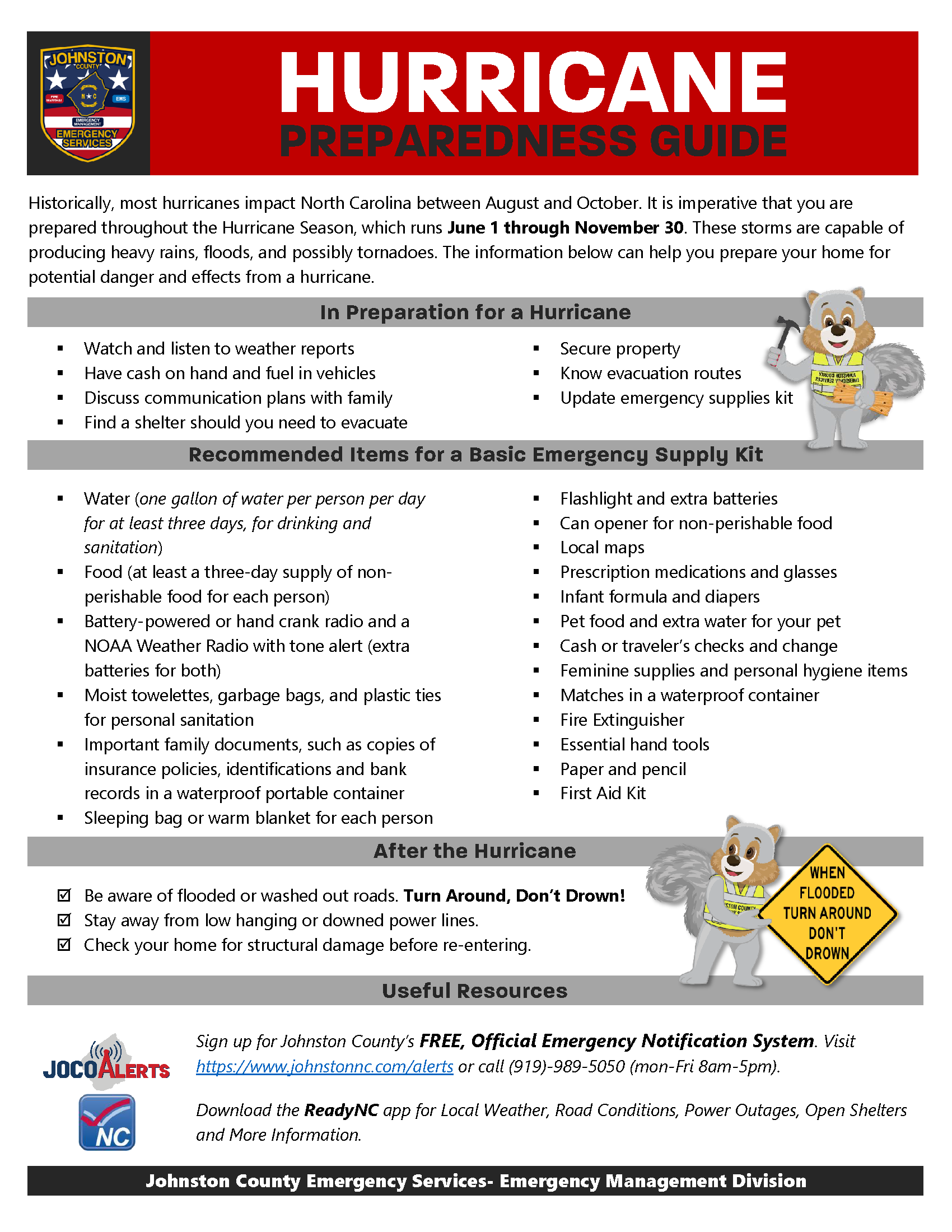 Preparedness Info EM Division JoCo Emergency Services