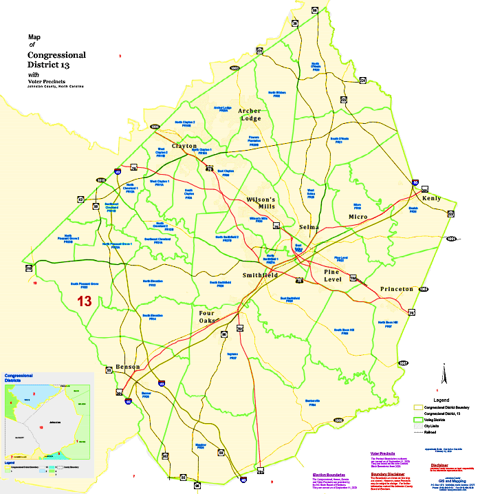 Johnston County Congressional Districts Maps