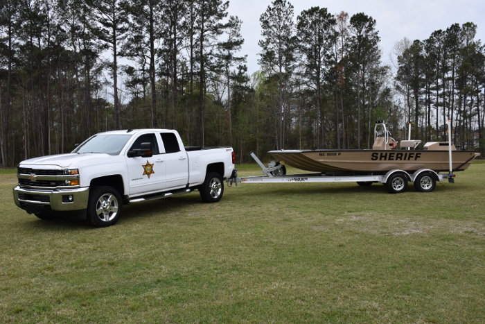 Sheriff truck and boat