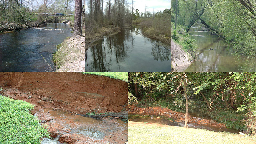 Collage of stormwater within johnston county