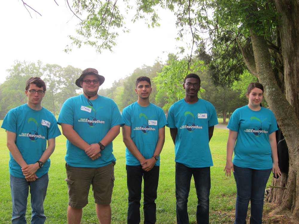 PHOTO: (WJHSEnvirothon) Placing in the top ten out of over 50 teams across the state, West Johnston’s Envirothon Team called “The Fourth Phase” consisted of Dylan Reaves, Michael Pettruny, Chris Lerma, Zachary Taylor and Lindsay Barnes.