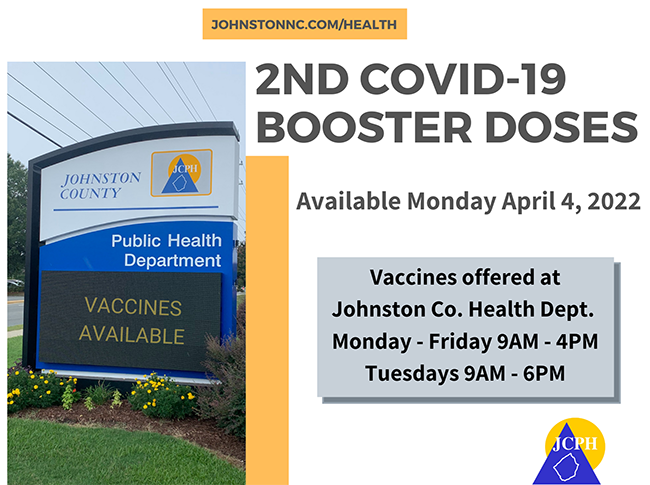 JCPH Offers Second Boosters