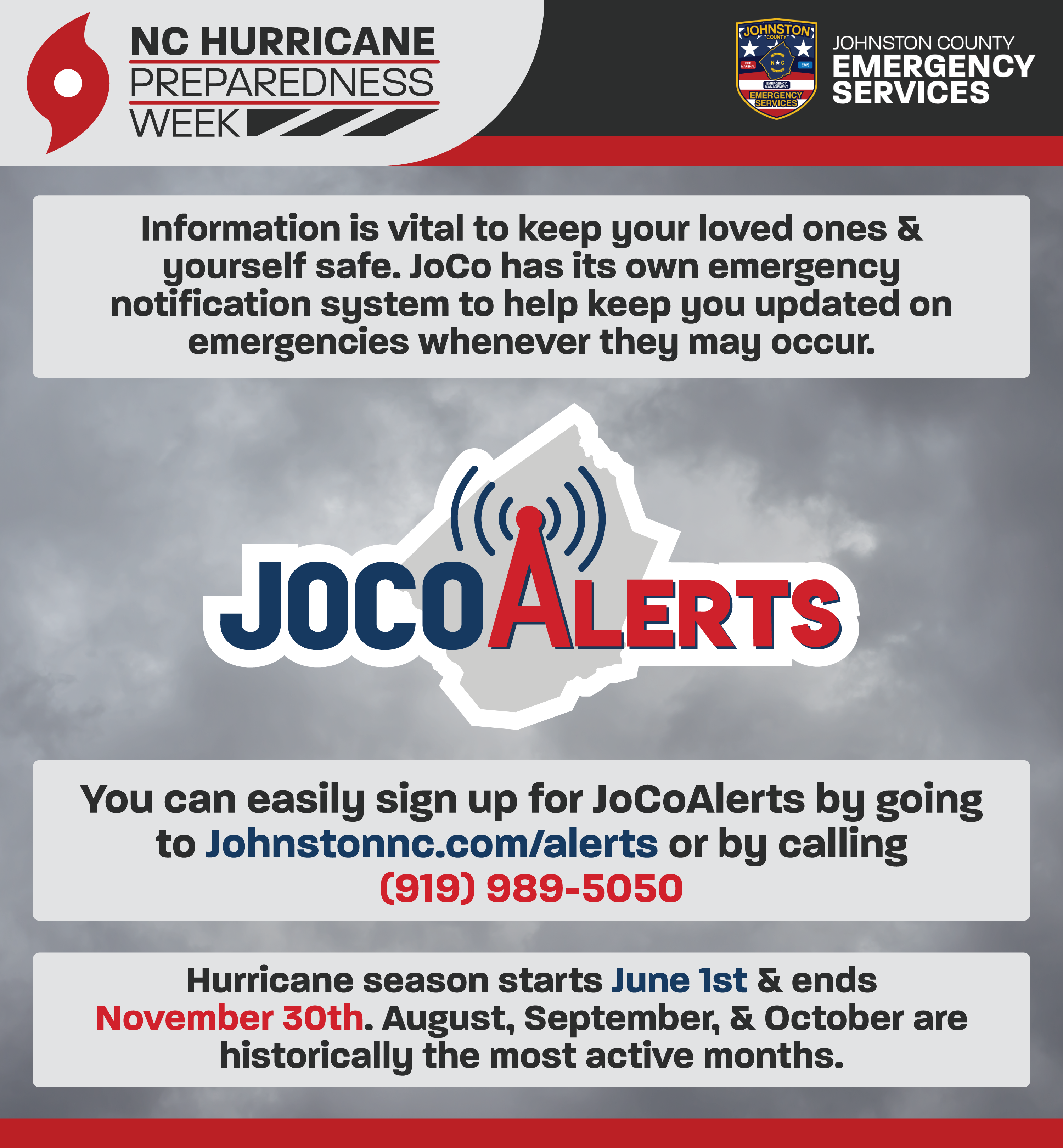 Sign Up For JoCo Alerts Infographic