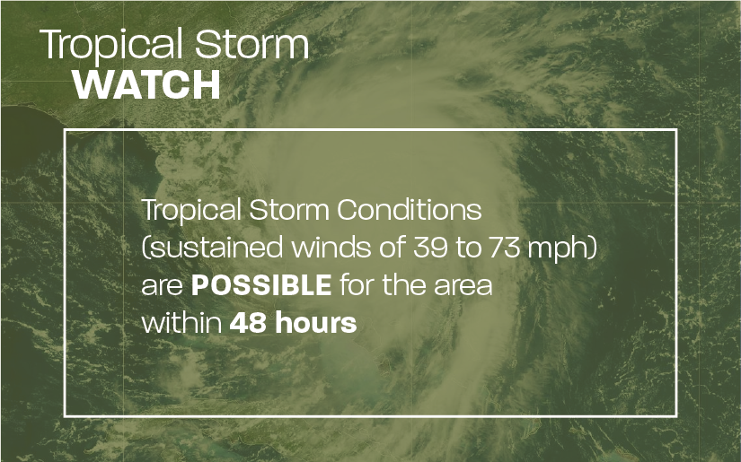 What is a Tropical Storm Watch Infographic