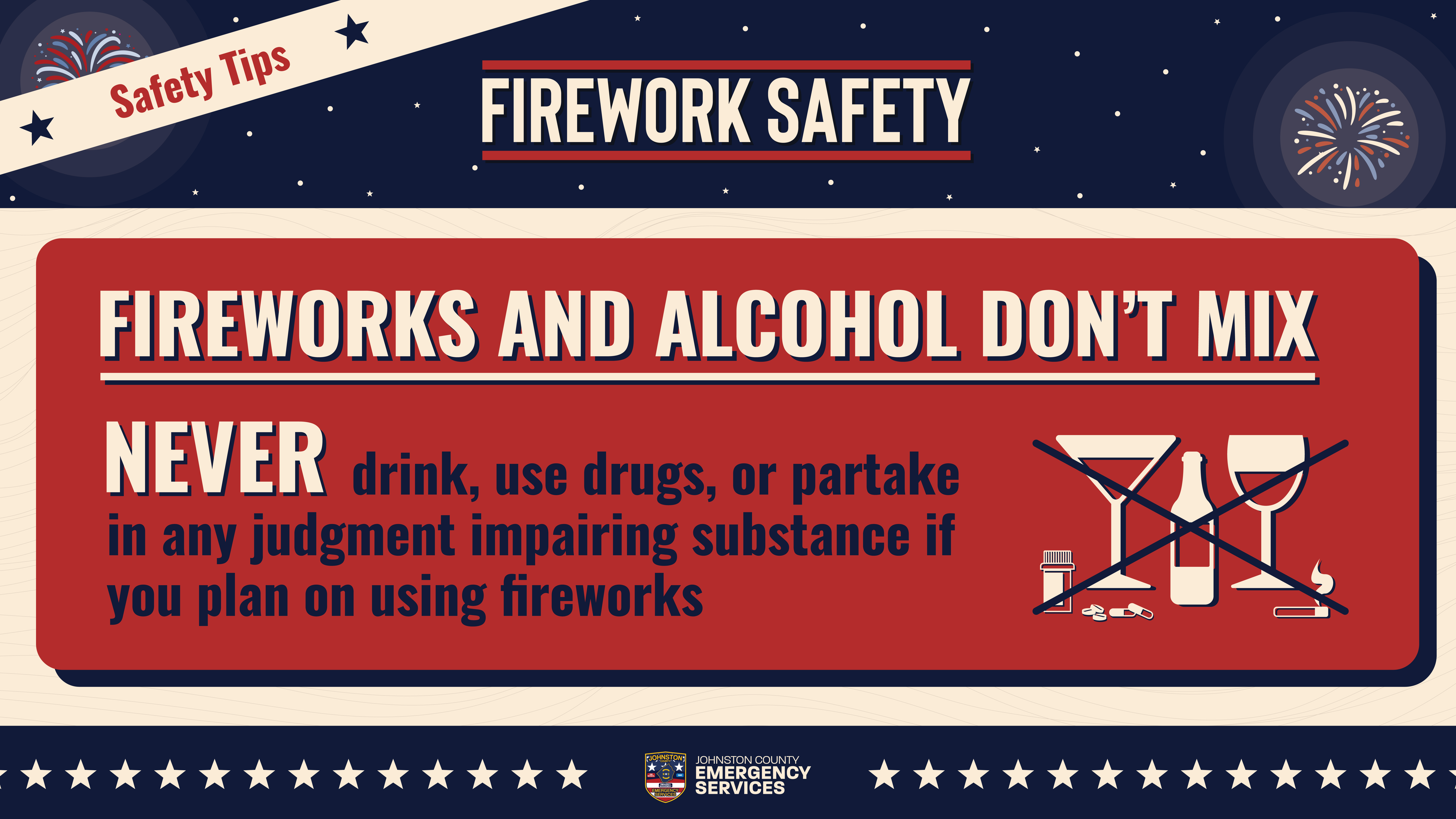 Firework safety - alcohol and drugs brochure