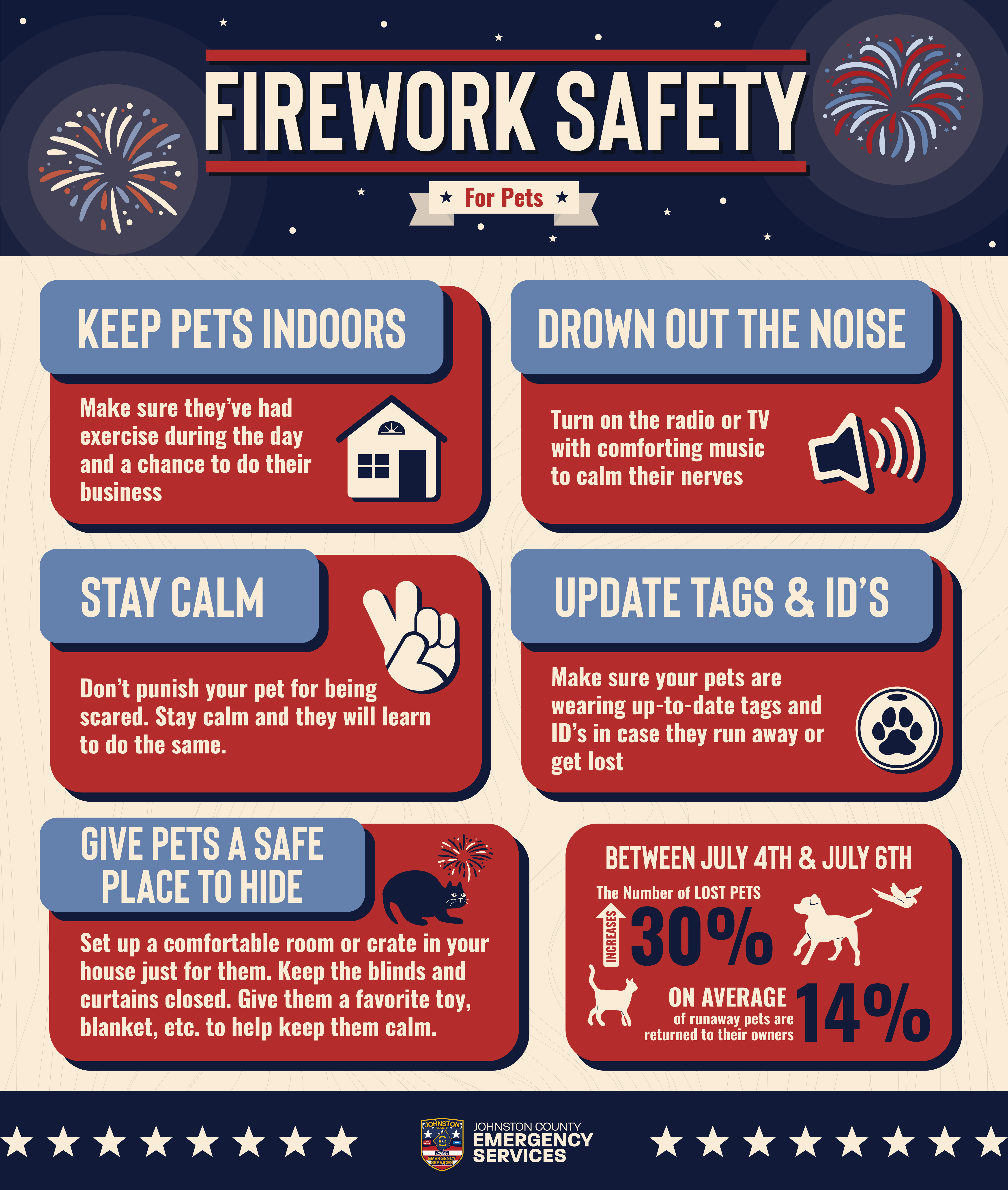 Firework safety for pets brochure