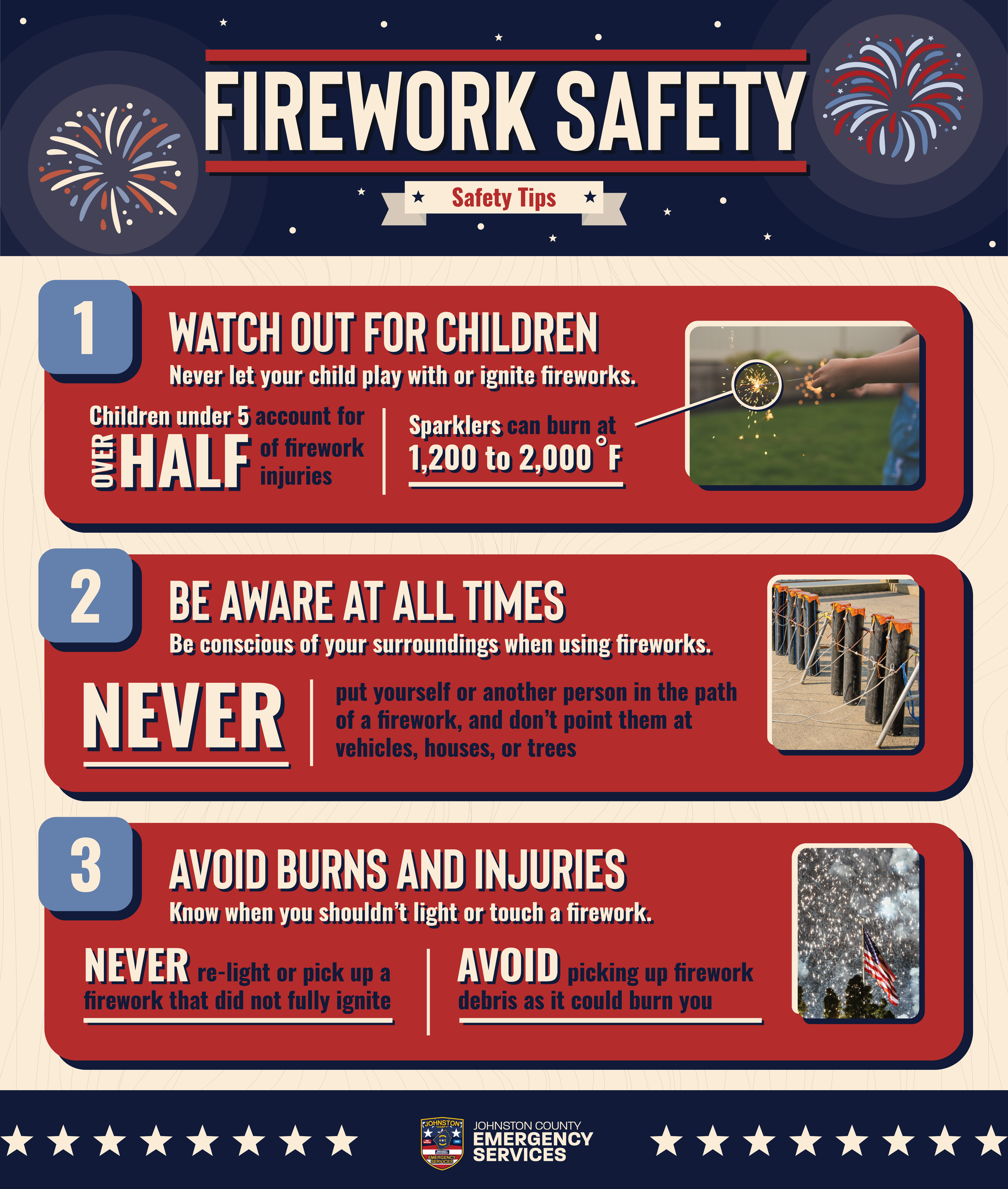 Firework safety tips brochure