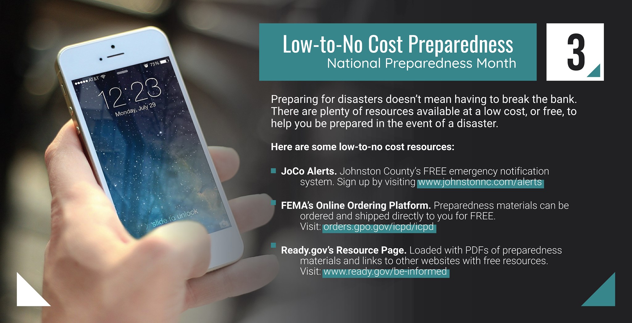 Low to no cost preparedness brochure