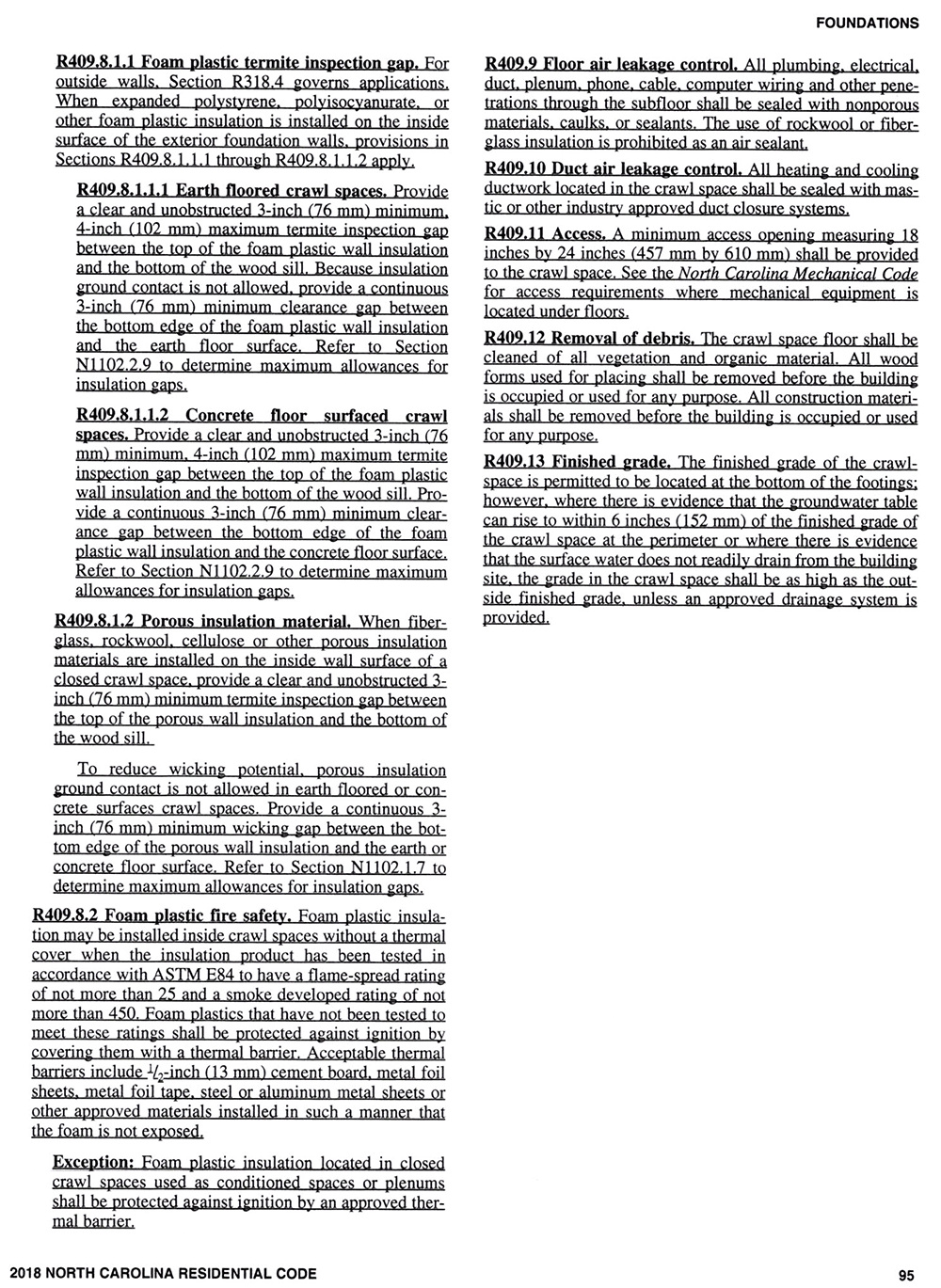 Closed Crawl Space Codes Page 3