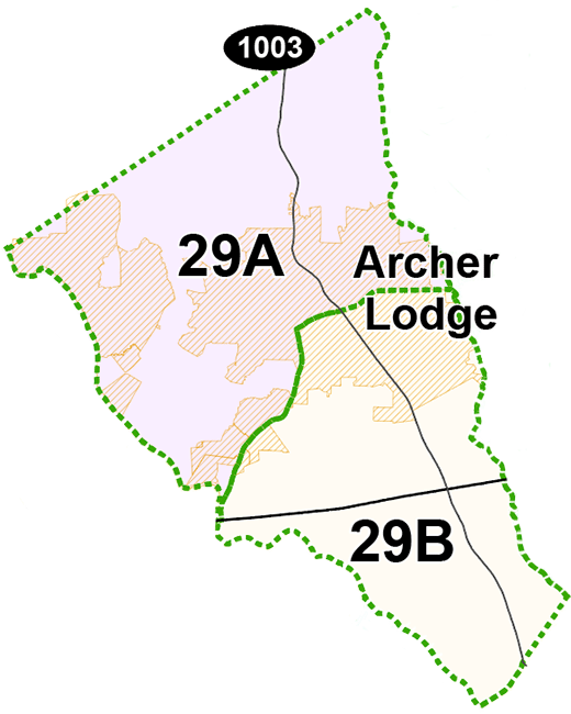 Voting Areas Map and Election Results for the Town of Archer Lodge