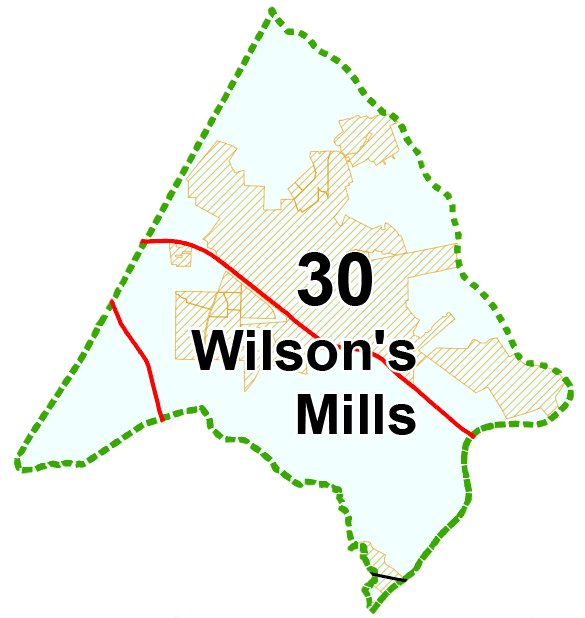 Map of Town of Wilson Mills Voting Area