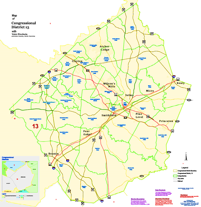 Johnston County Congressional Districts