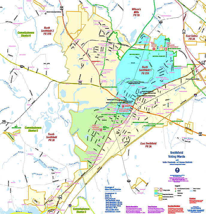 Smithfield Voting Wards, Johnston County, North Carolina