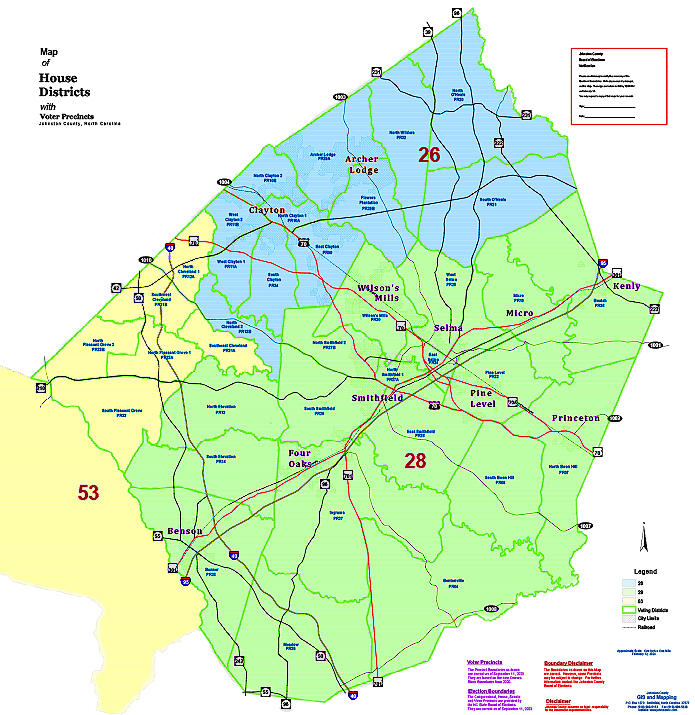 Johnston County House Districts