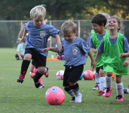 Children playing soccer at Archer Lodge Community Center