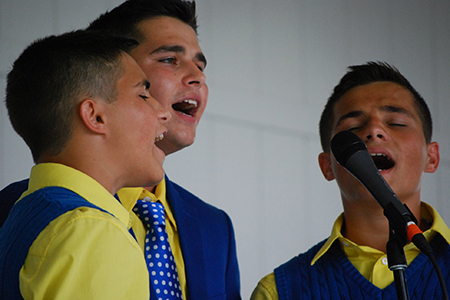 Young singers competing at the Benson Singing Grove