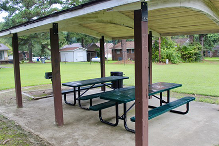 Picnic shelter view at the park site