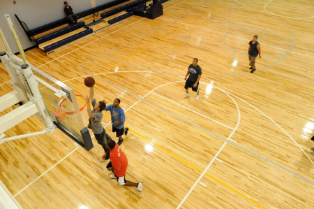 Recreation game of basketball by members