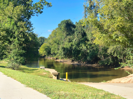 View of the Smithfield Boat Ramps along the Buffalo Creek Greenway