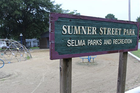 Main sign for the Sumner Street Park